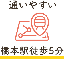 通いやすい橋本駅徒歩5分